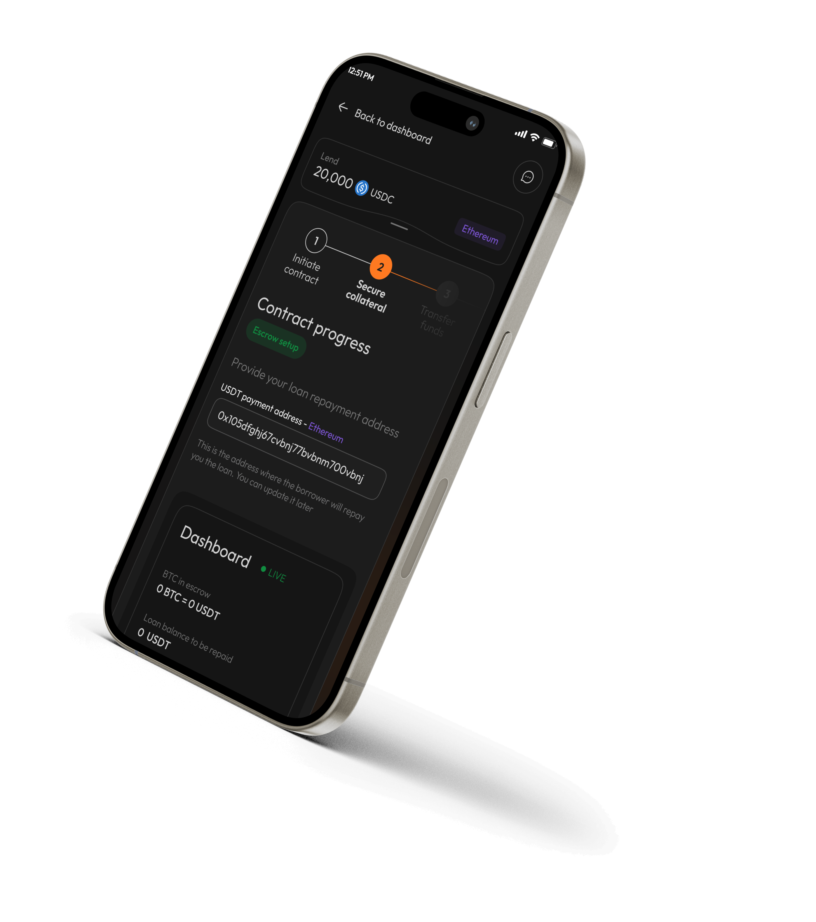 BTCBacked mobile app